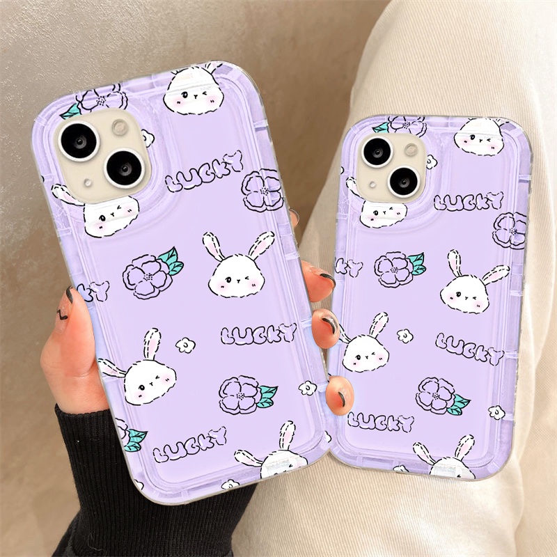 Lucky Bunny Case Untuk Xiaomi Redmi Note11 11s 10 10Pro 10S 10 ProMax 9 9S 8poco X3 Pro NFC M4 M5 Redmi 10 9A 9T 9C 10A Sport Mi11 Lite 5G NE Airbag Shockproof Cover