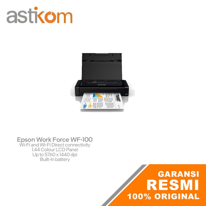 Printer Epson Work Force WF-100 Portable Wireless WiFi