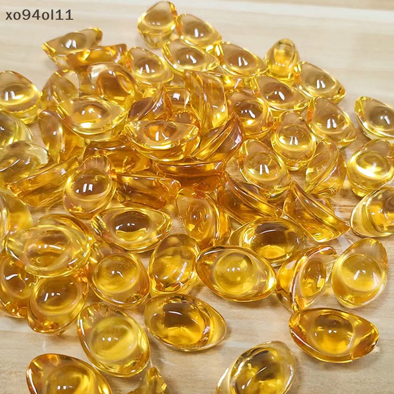 Xo1/10 /20PCS Citrine Yuanbao Feng Shui Dekorasi Yuan Bao Ingot Lucky Home Berkah Dekorasi Ornamen Hadiah Dekorasi Rumah OL