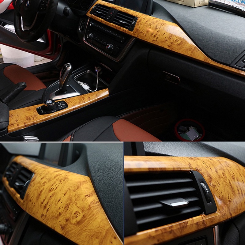 Universal Car 30*100CM Matte Serat Kayu PVC Vinyl Film Furniture Mobil Phone Sticker Dekorasi