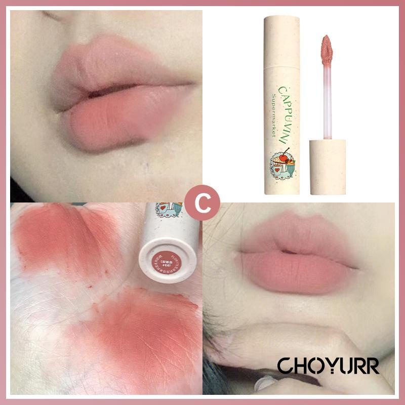 【COD】Cappuvini Lipcream Velvet  Matte Pelembab  CAPPUVINI Lip Cream Long Lasting-CH
