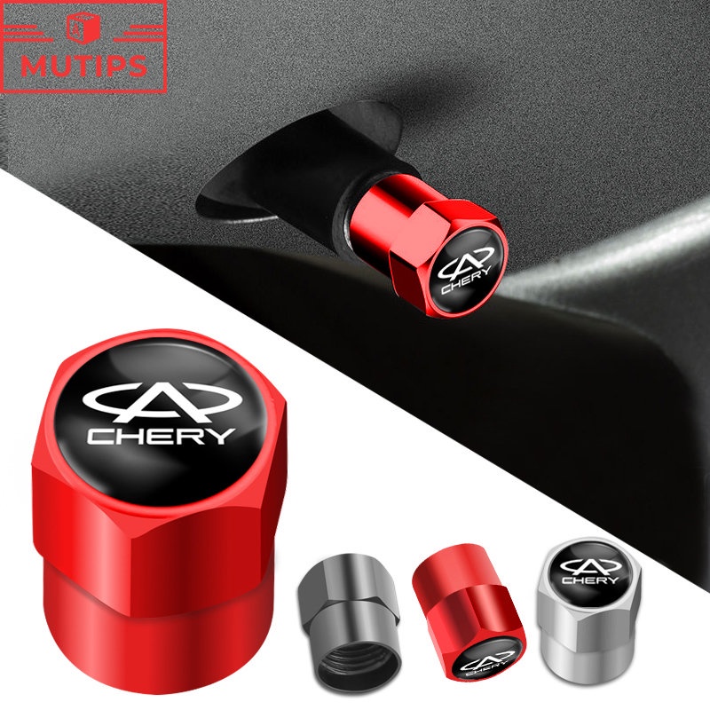 Chery Tutup Klep Ban Roda Mobil Tyre Rim Stem Covers Untuk Tiggo 87 6 4 5x Pro Arrizo Omoda 5 FX Fulwin Face QQ Aksesoris