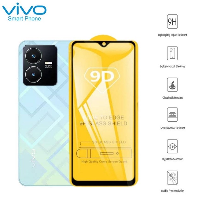 Tempered glass vivo Y11/ Y12/Y12i/Y12S/Y15/Y17/Y19/Y20/Y20i/Y20S/Y21T/Y22/Y75/Y21Santi gores full cover bening.