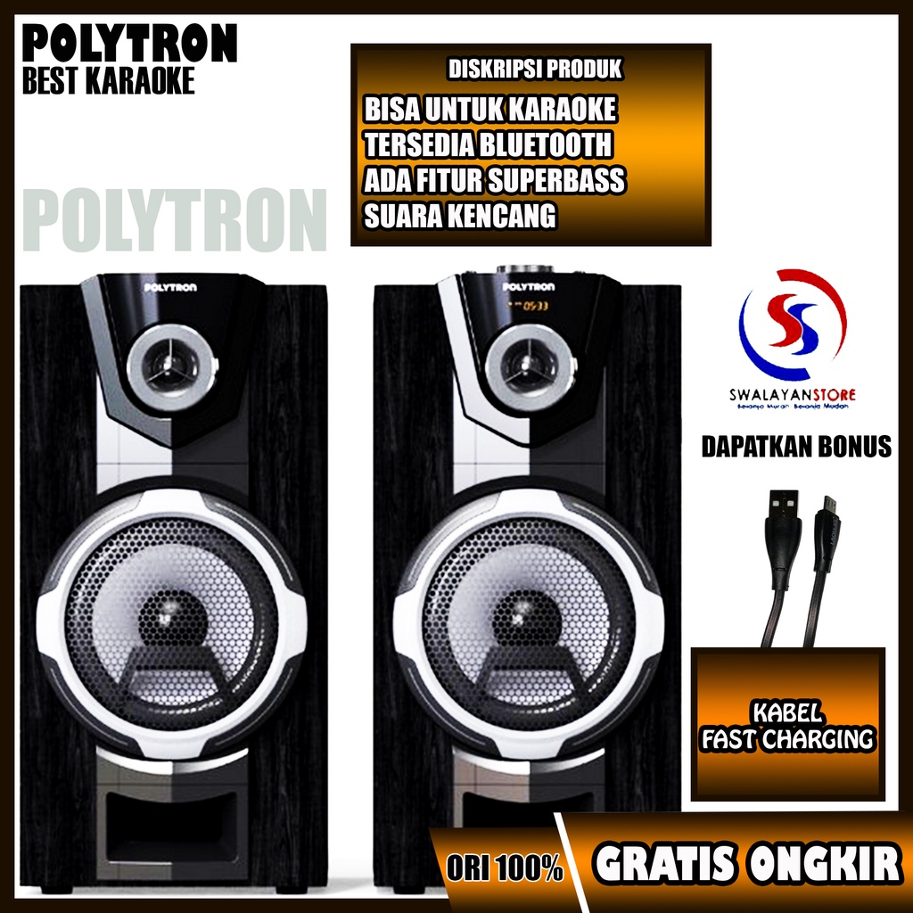 SPEKER POLYTRON 8E12 SUARA MENGGELEGAR GARANSI RESMI