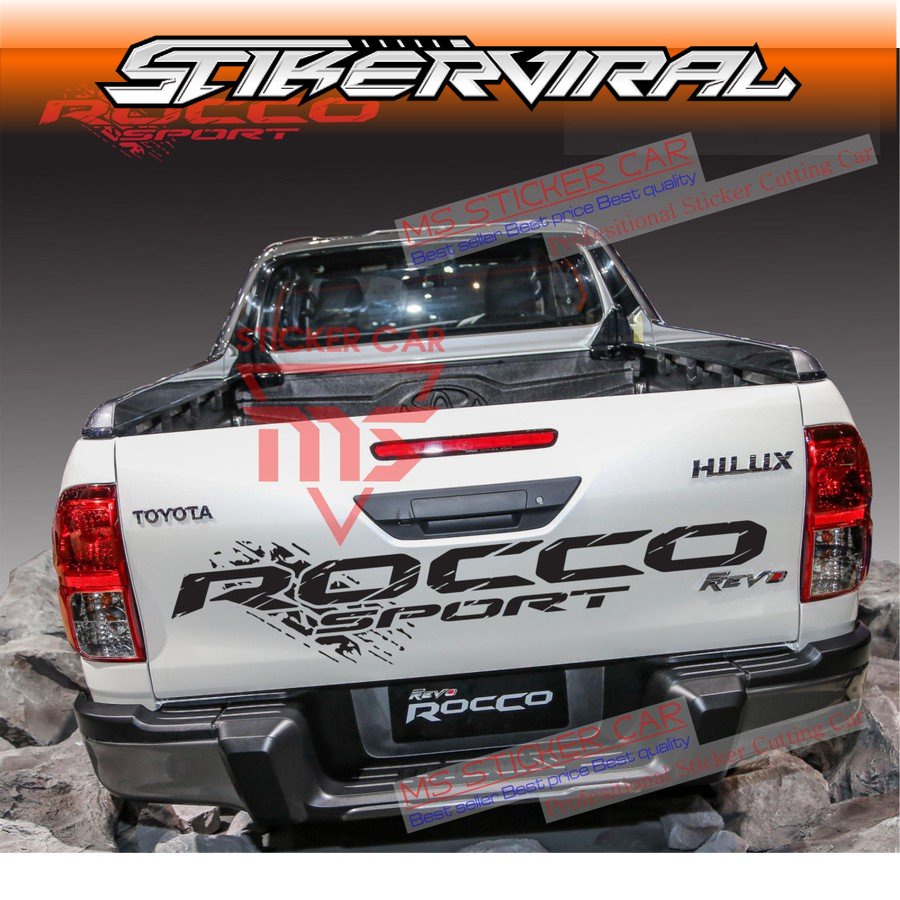 sticker hilux rocco bak belakang stiker mobil toyota hilux rocco sport