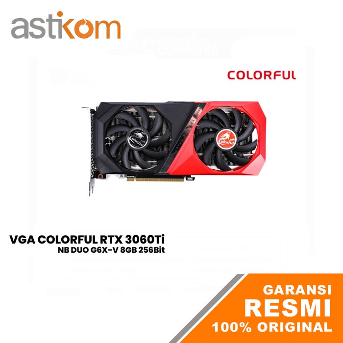 VGA COLORFUL RTX 3060Ti NB DUO G6X-V 8GB 256Bit RTX 3060 TI