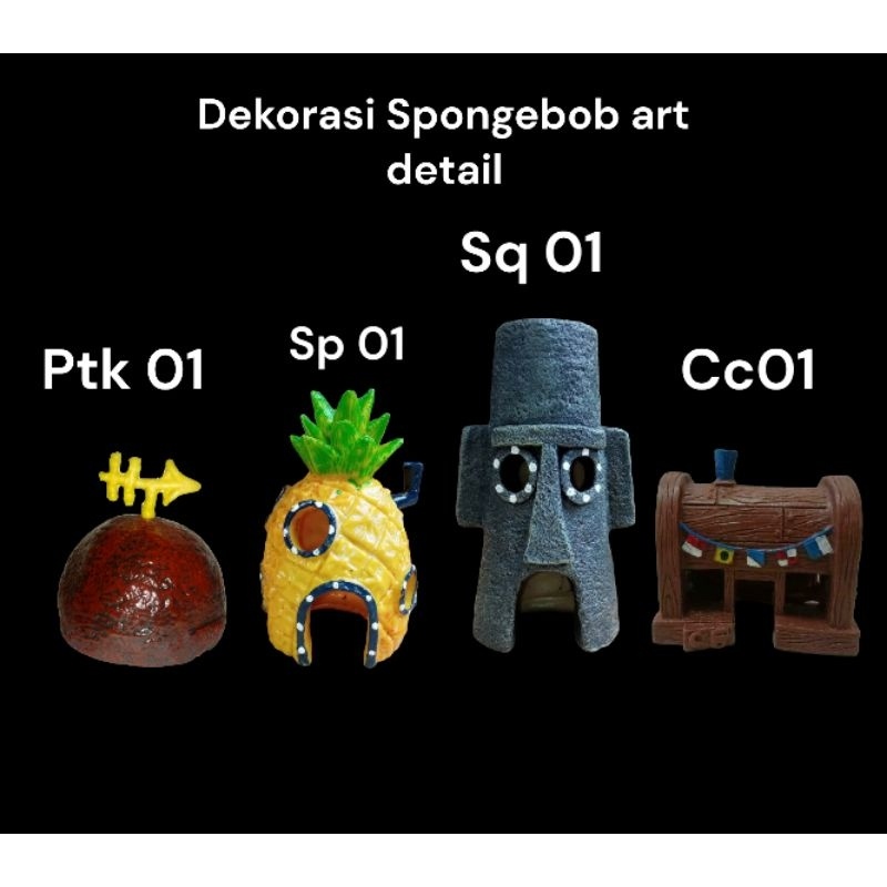 rumah Spongebob aquarium/hiasan aquarium Spongebob/dekorasi aquarium Spongebob