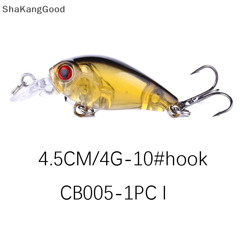 Skid 1PC Engkol 4g 4.5cm Renang Engkol Umpan Keras Untuk Bass Pike Memancing Umpan Pancing Wobblers Tackle 3D Mata SKK