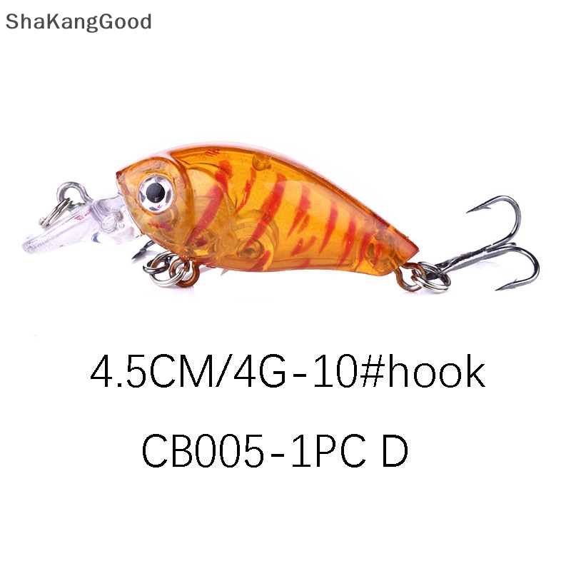 Skid 1PC Engkol 4g 4.5cm Renang Engkol Umpan Keras Untuk Bass Pike Memancing Umpan Pancing Wobblers Tackle 3D Mata SKK