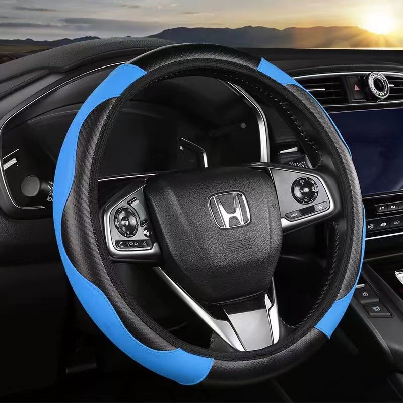 Cocok Untuk Melindungi Setir Mobil Sarung Kulit Dengan Berlian Imitasi fashionable car steering wheel leather cover