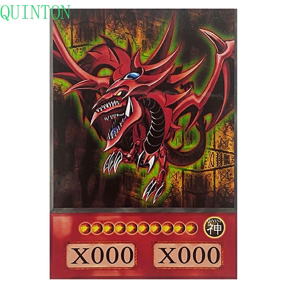 Kartu Gaya Anime QUINTON Memori Masa Kecil 100pcs Kartu Koleksi Obelisk Slifer Ra Blue Eyes Dark Magician Classic Proxy DIY Card