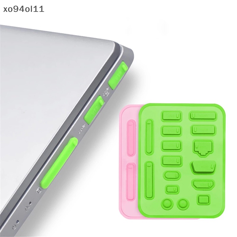 Xo 16pcs /Set Colokan Debu Laptop Set USB Port VGA Karet Penutup Pelindung OL