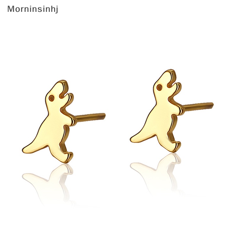 Mornin Anting Pejantan Dinosaurus Kecil Fashion Sederhana Anting Mini Dinosaurus Perempuan id