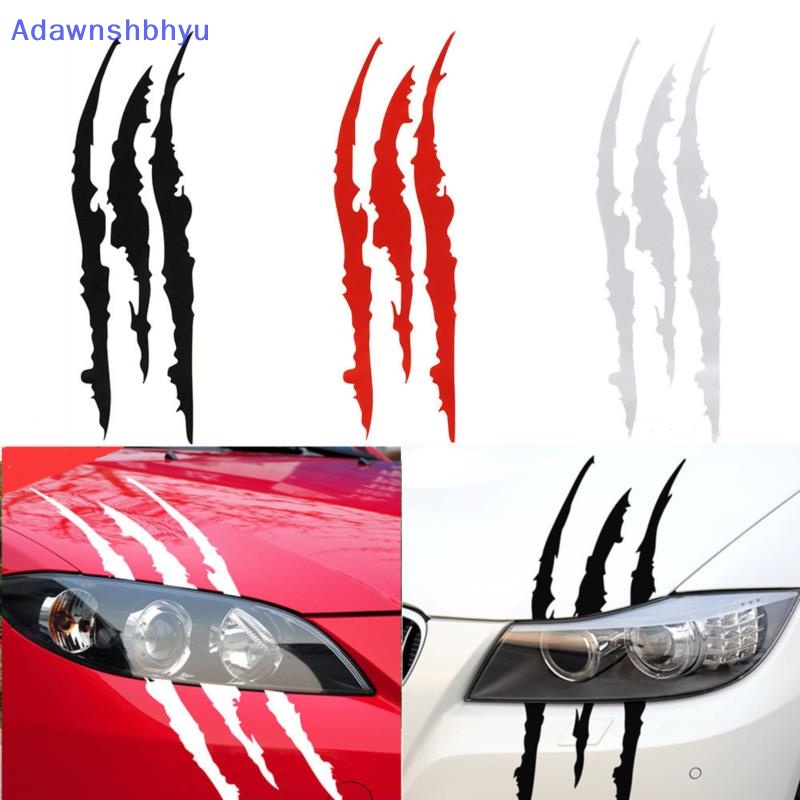 Adhyu Auto Stiker Mobil Reflektif Monster Cakar Goresan Stripe Marks Headlight Decal ID