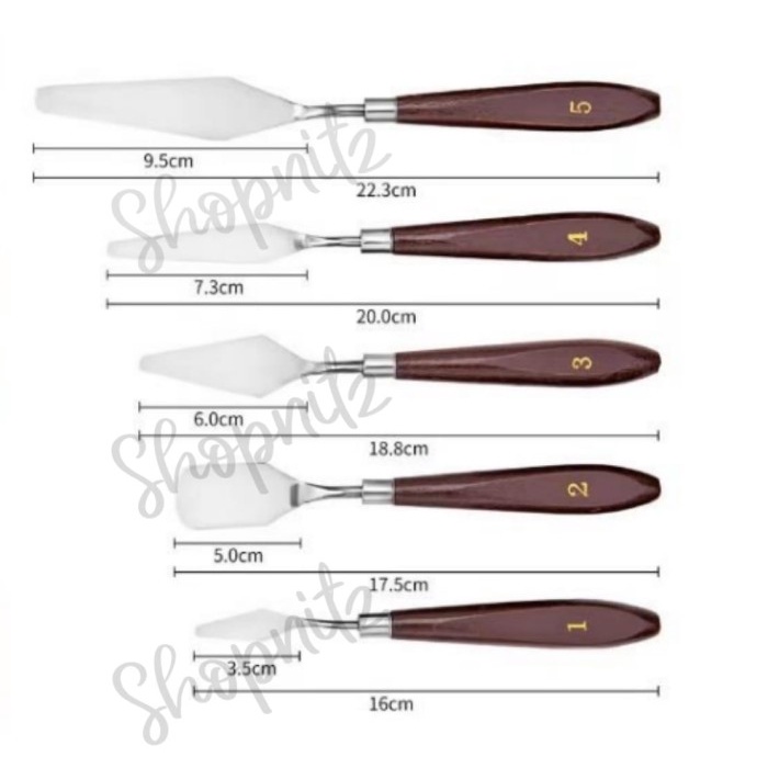 

Palette Set Knife Artist Scraper Knive Spatula Butter Cream Paint Chef