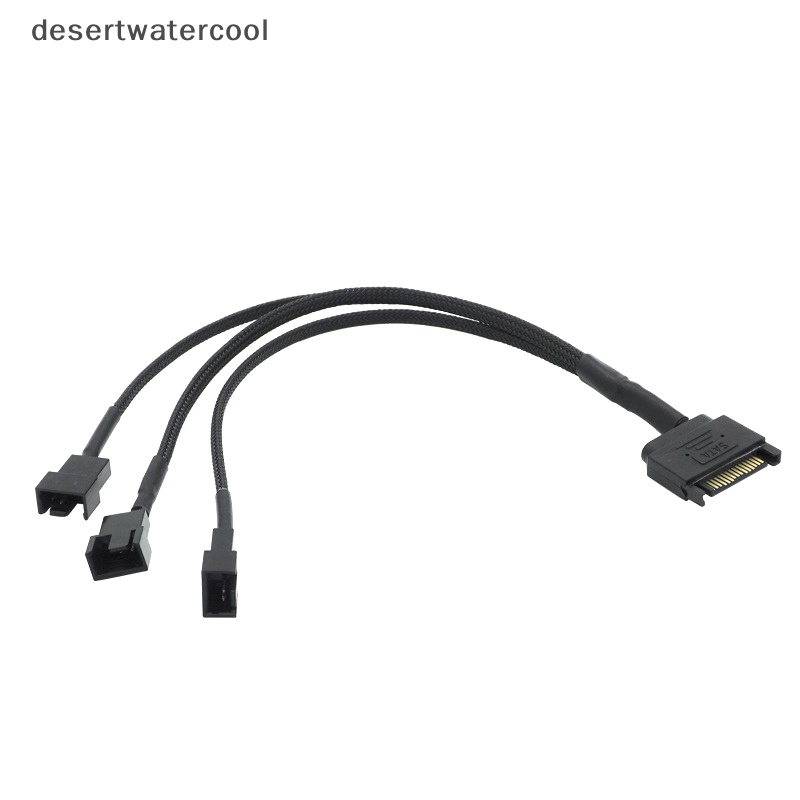 Deid Konektor Kabel Power Splitter Ekstensi Kipas Kualitas Tinggi PC 3pin 4pin Cooling Hub Splitter Cable SATA Power Supply Adapter Martijn