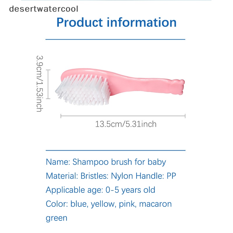 Deid Sisir Rambut Bayi Newborn Lanugo Hairbrush Bulu Nilon Lembut Gagang Beruang Sikat Rambut Untuk Balita Bayi Pijat Alat Pembersih Kepala Martijn
