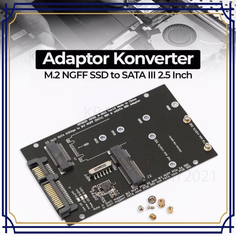 Adaptor Konventer M.2 NGFF SSD to SATA III 2.5 Inch - N-2513