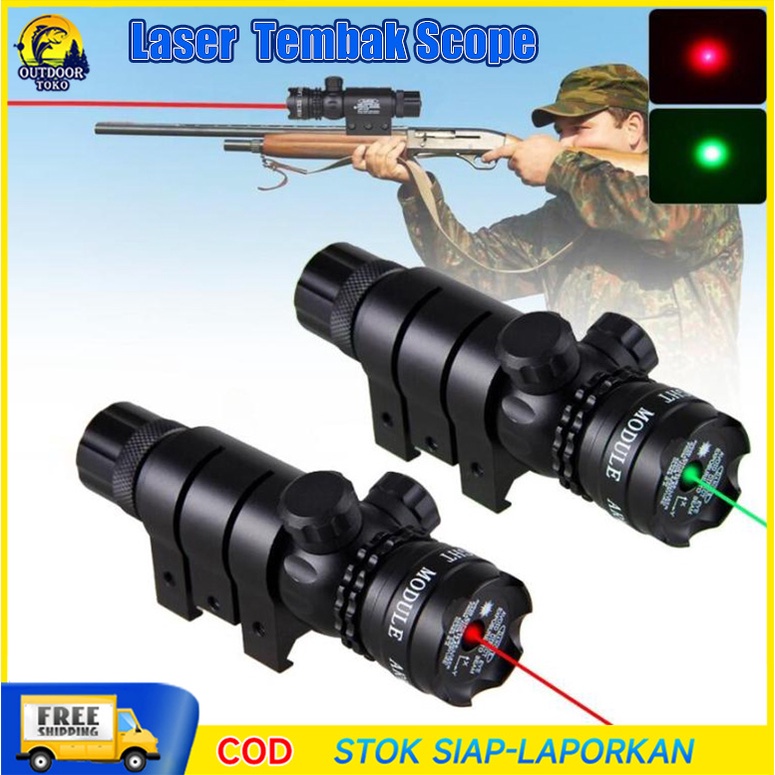 (COD) Laser Angin / Laser Tembak / Laser Scope merah / Laser Scope Murah (sudah termasuk baterai dan