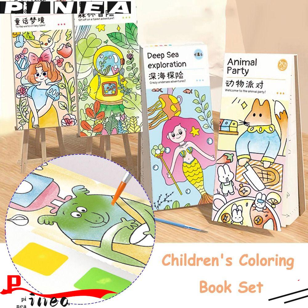 Nanas 20halaman Buku Mewarnai Mainan Edukasi Dini Gambar Puzzle Tk Color Painting Book