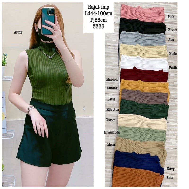 BEFAST - ZEC OOTD WANITA TANKTOP SIRA / RJT Lidya Inner Knit Tanktop Rajut / Tanktop Rajut Terbaru / Fashion kekinian Remaja ABG Trendy / Outfit Ala Wanita Korean Style / Tanktop Polos Terlaris