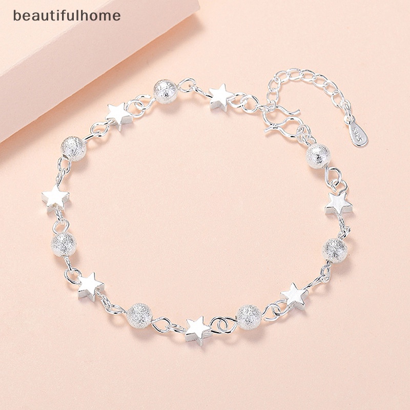 {beautifulhome} Gelang Bintang Segar Untuk Wanita Kepribadian Gelang Manik Bulat Fashion Korea.