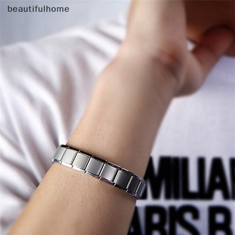 {beautifulhome} Gelang Titanium Steel Elastis Stretch Untuk Pria Wanita Energy Health Bangle.