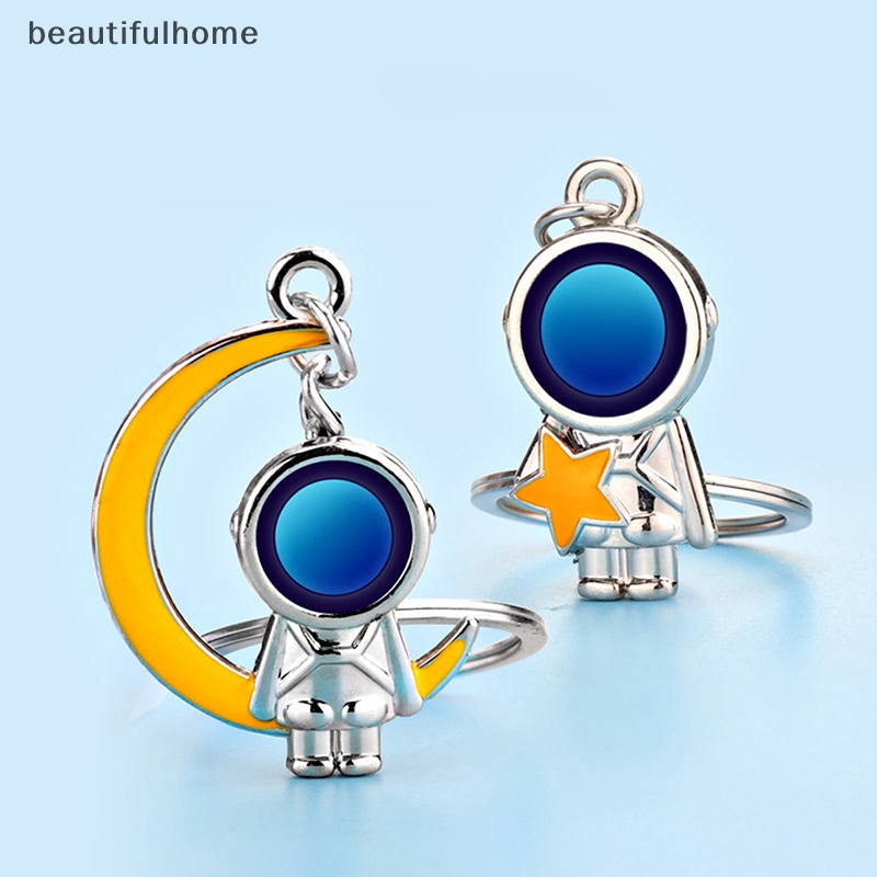 {Cantikrumah} Fashion Astronot Spaceman Pasangan Gantungan Kunci Tas Siswa Mobil Liontin Kunci Cincin Aksesoris Hadiah.