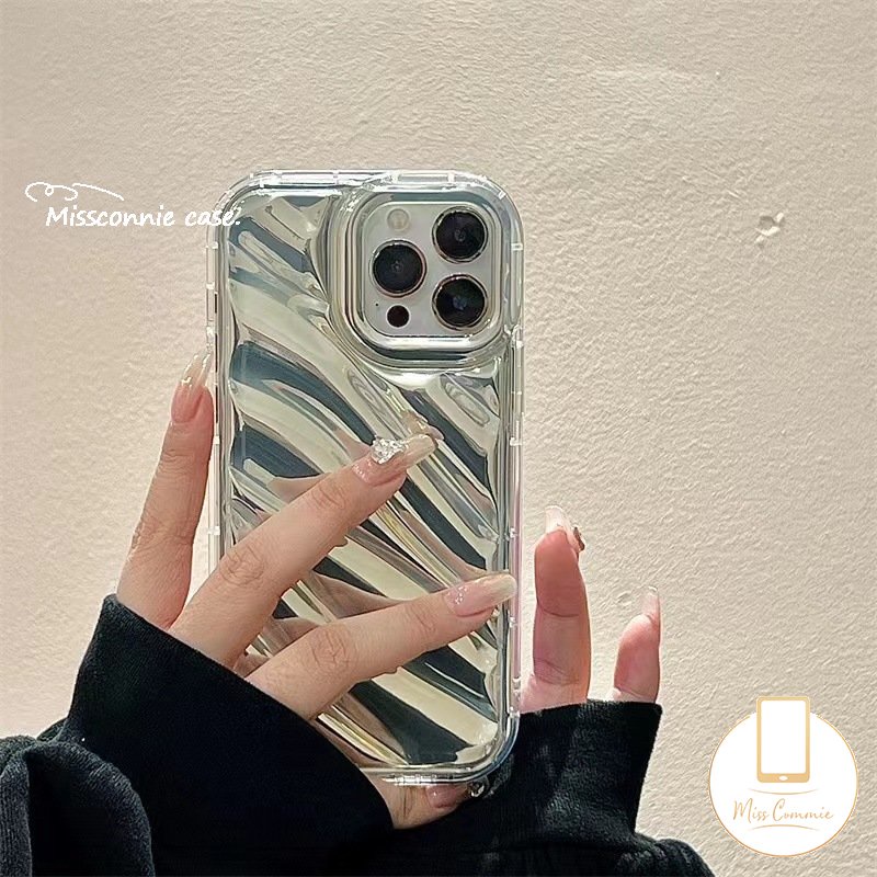 Casing Ponsel Pola Korgasi Stereo Kreatif 3D Kompatibel Untuk IPhone 7Plus Xr11 14 13 12 Pro Max6 6S 7 8 Plus X XS MAX SE 2020mewah Simple Mempesona Kartu Laser Soft Cover