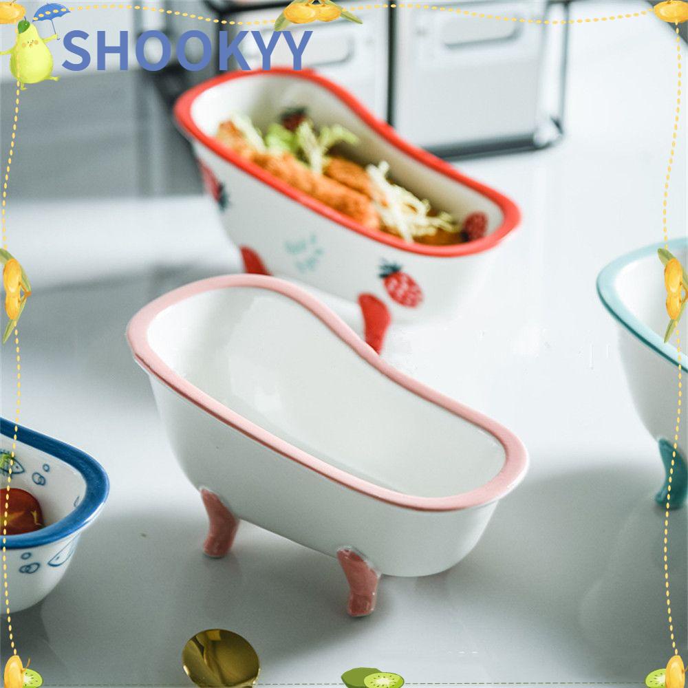 Chookyy Bathtub bowl Lucu Panggang Puding Soufflé Pudding Contest Ice cream Dessert Baking bowl