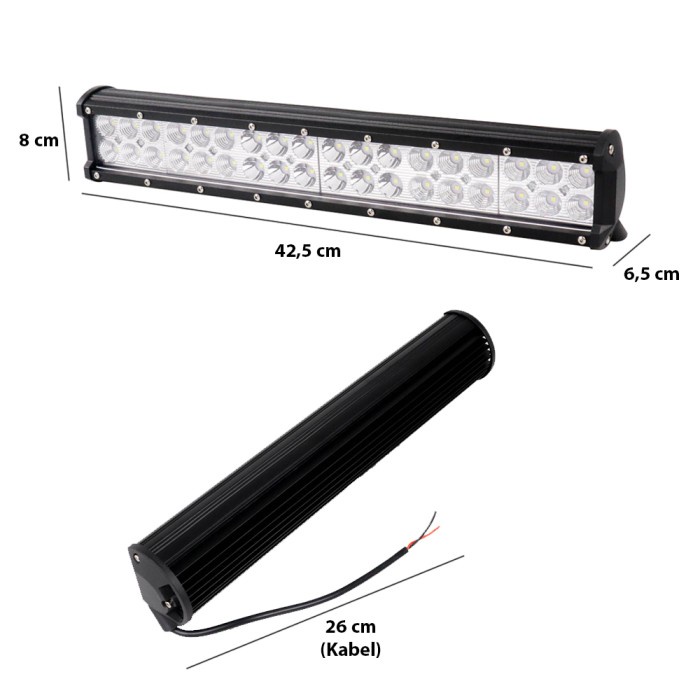 Lampu Sorot Tembak 108W BAR Foglamp 36 LED