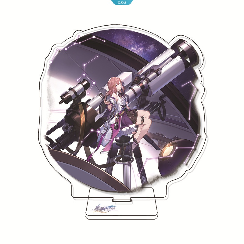 Honkai Star Rai Anime Kartun Karakter Game Bailu Kafka Bronya Zaychik Gepard Jing Yuan Card Game Stand-Up Plaque Ornament Dekorasi Kamar Hadiah [ZK]
