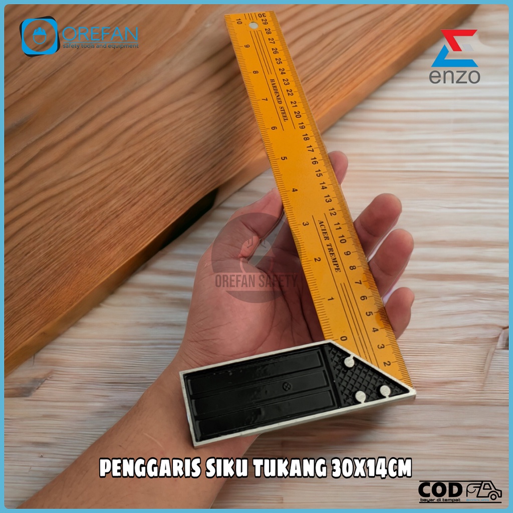 

penggaris Siku Tukang panjang 30 cm Pasekon Penggaris Besi Meteran enzo