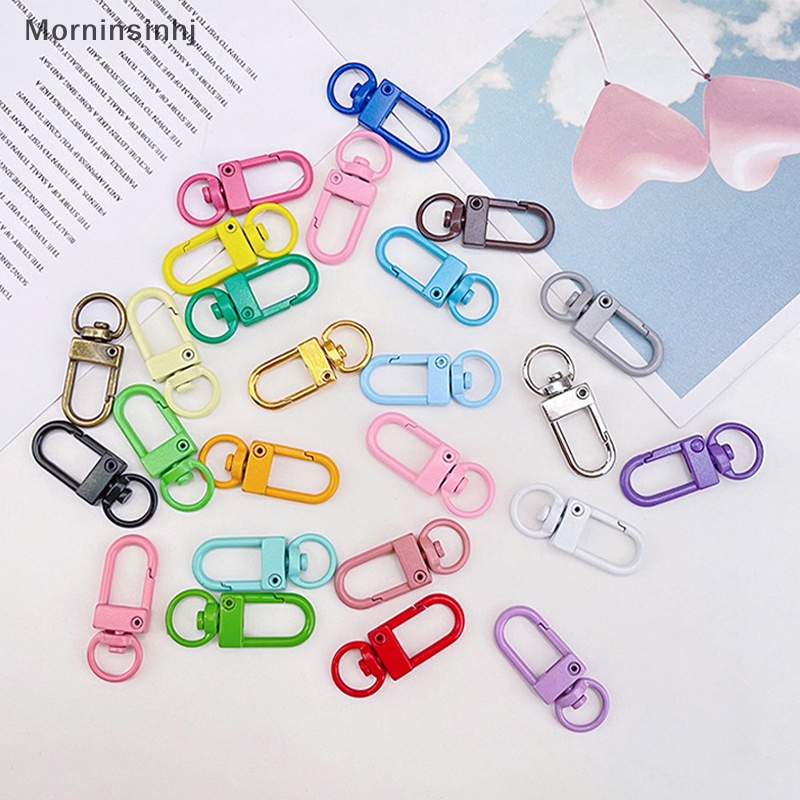 Mornin 5Pcs Lucu Permen Warna Gantungan Kunci Cincin Logam Lobster Clasp Clip Keychain Ring Rotatable Car Keychain DIY Ch Untuk Membuat Perhiasan Aksesoris id