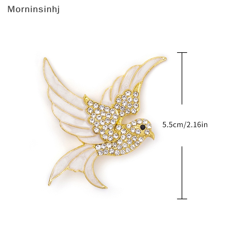 Mornin Seri Hewan Swan Bros Mutiara Kupu-Kupu Bros Untuk Wanita Aksesoris Pakaian Serbaguna Maple Bee Capung Korsase Ornamen id