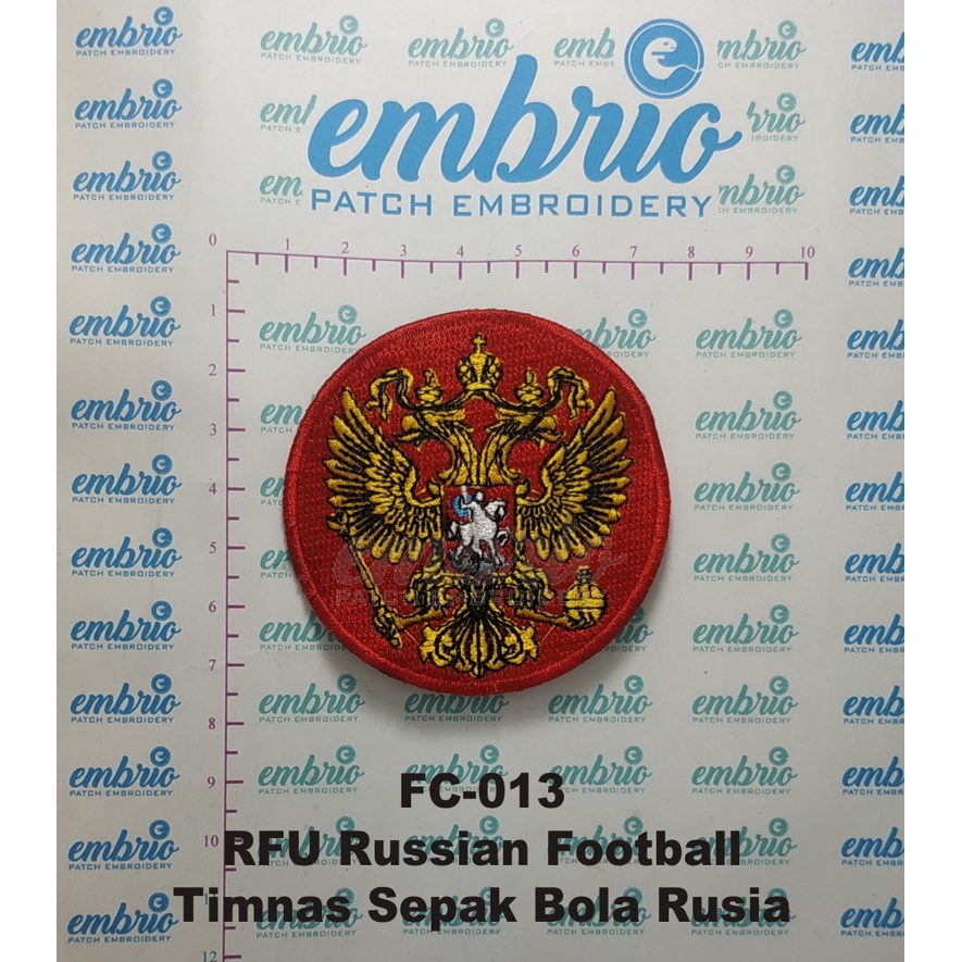 Bordir Patch Jogja FC-013 Patches RFU Russian Football Bordir Logo Jersey Timnas Sepak Bola Rusia 6,