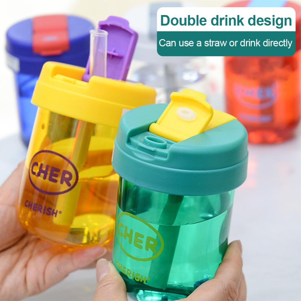 C5goon 300ml Botol Air Anti Bocor Botol Olahraga Portable Gelas Teh Plastik Outdoor Water Bottle Anak Perempuan Dan Anak Perlengkapan Minum H6T9