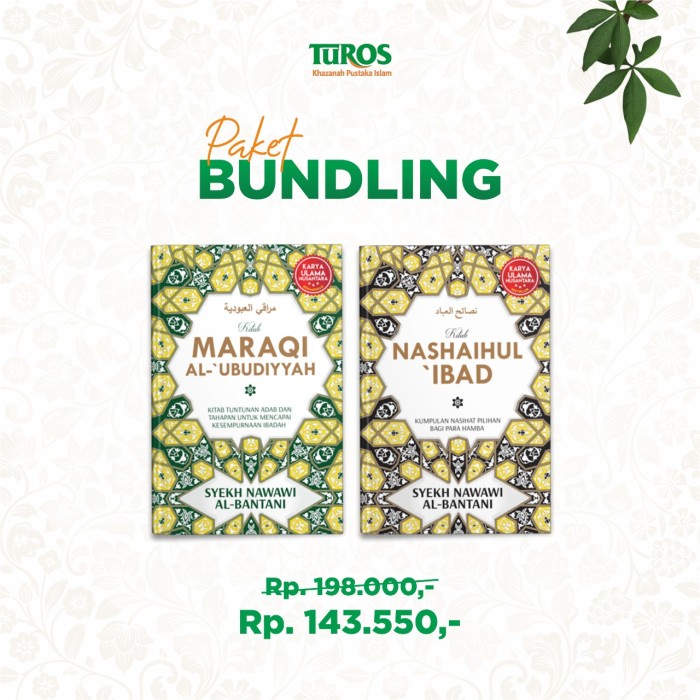 Paket Bundling : Maraqi Al-Ubudiyyah dan Nashaihul Ibad / Turos