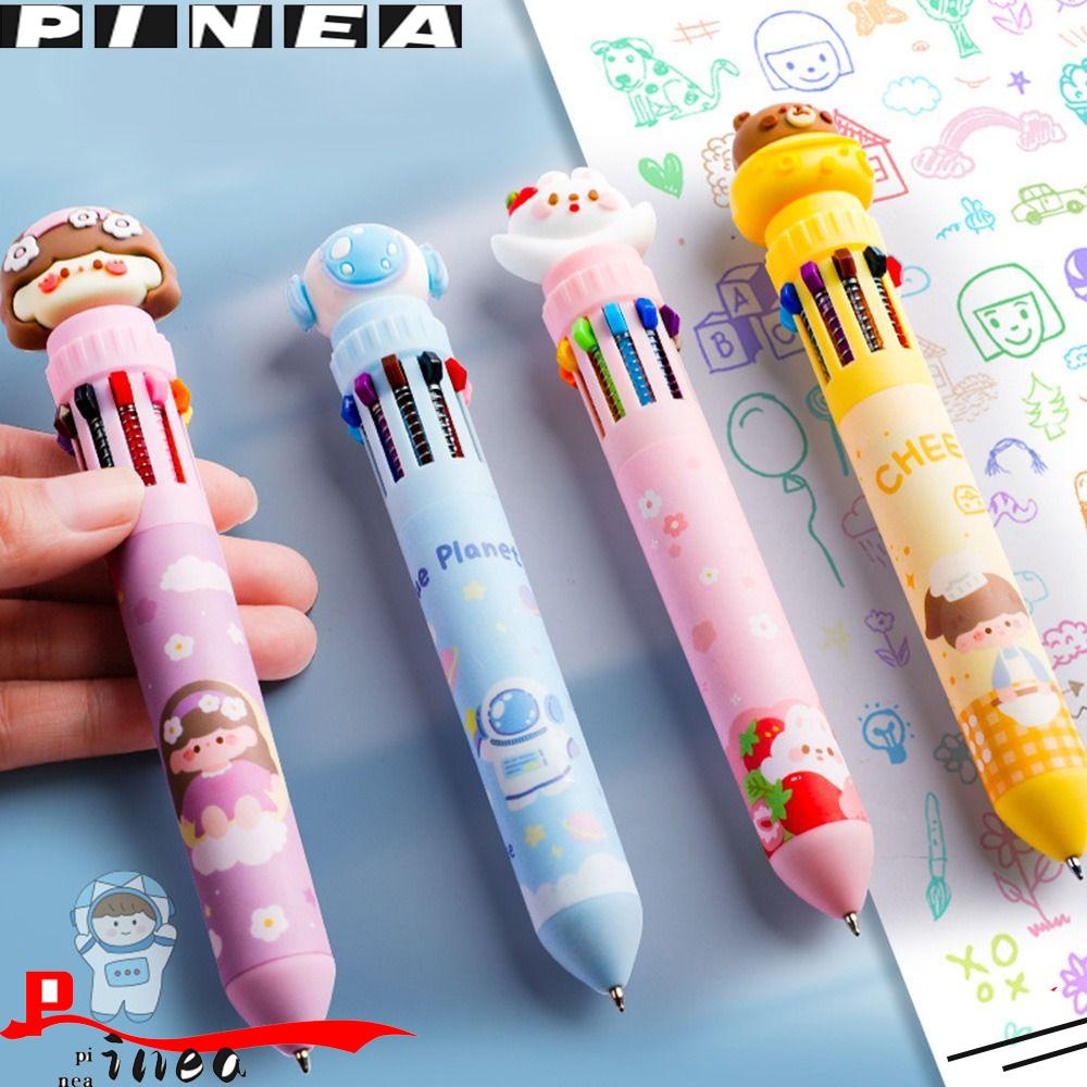 PINEAPPLE Nanas 10warna Ballpoint Kartun Sekolah Kantor Supply Pulpen Netral Multi Fungsi