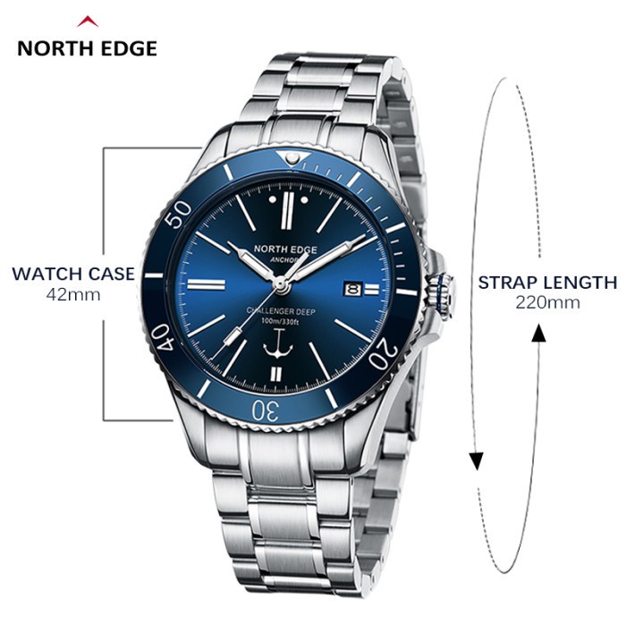 PNK23 NORTH EDGE ANCHOR Mechanical Men Watch 42mm Saphire Waterproof