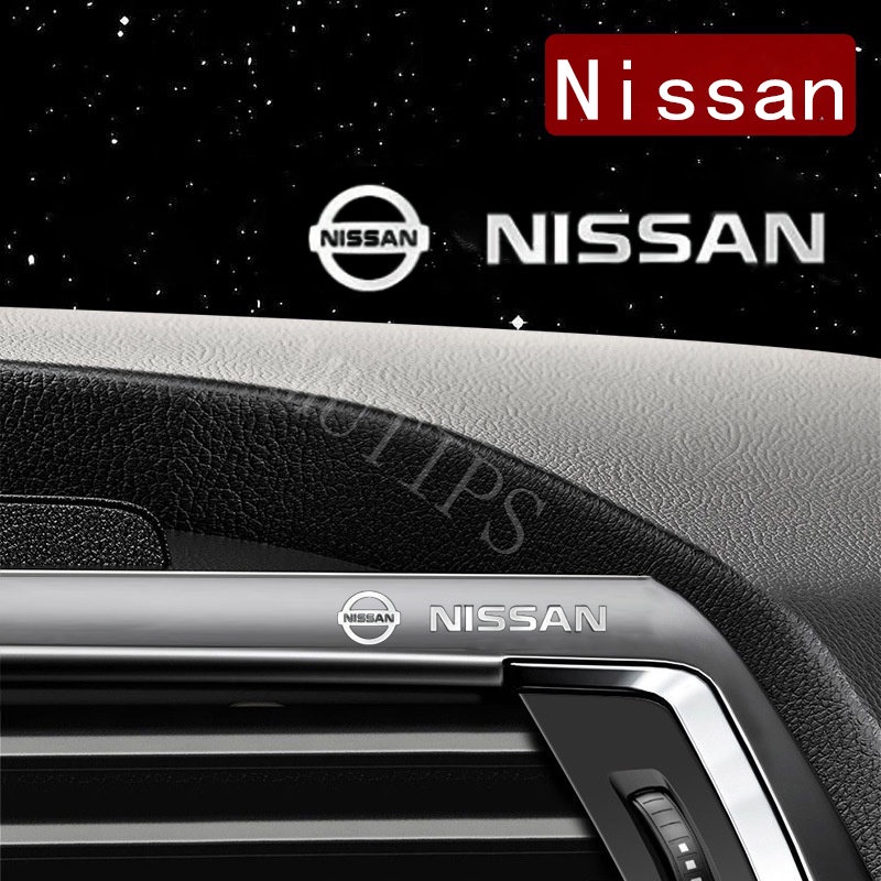 Nissan Logo Mobil Stiker Logam 3D Kreatif Dekorasi Mobil Jendela Pintu Interior Lencana Untuk Terra Livina Note Xtrail Maret Juke Skyline Magnite Tendangan Navara Serena Leaf