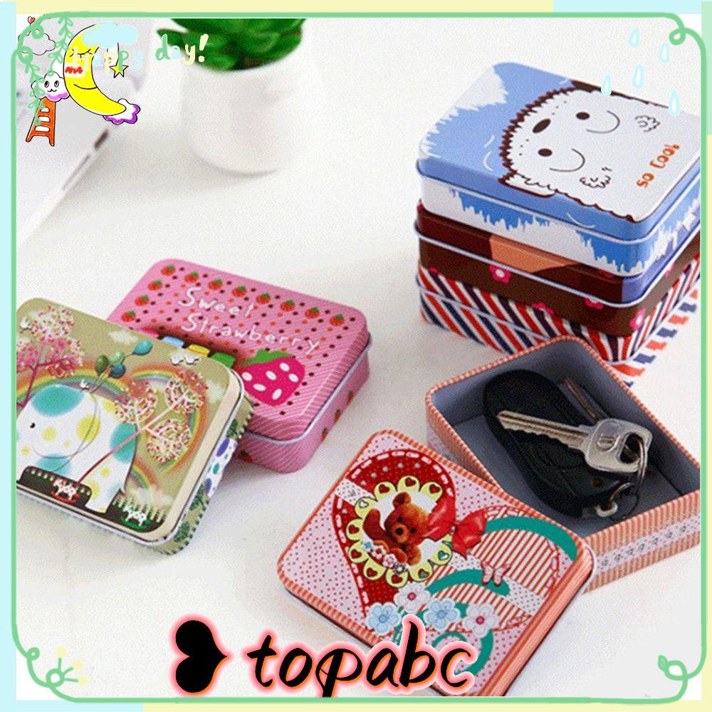 TOP Kotak Penyimpanan Stationery Desktop Besi Kartun