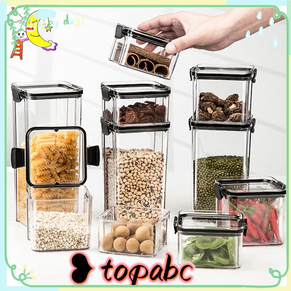 TOP Wadah Penyimpanan Kotak Penyimpanan Makanan Bening Multigrain Plastik