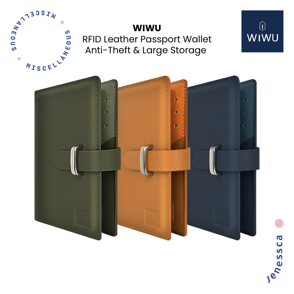 WIWU Dompet RFID Smart Wallet Passport Card Holder Travel Wallet