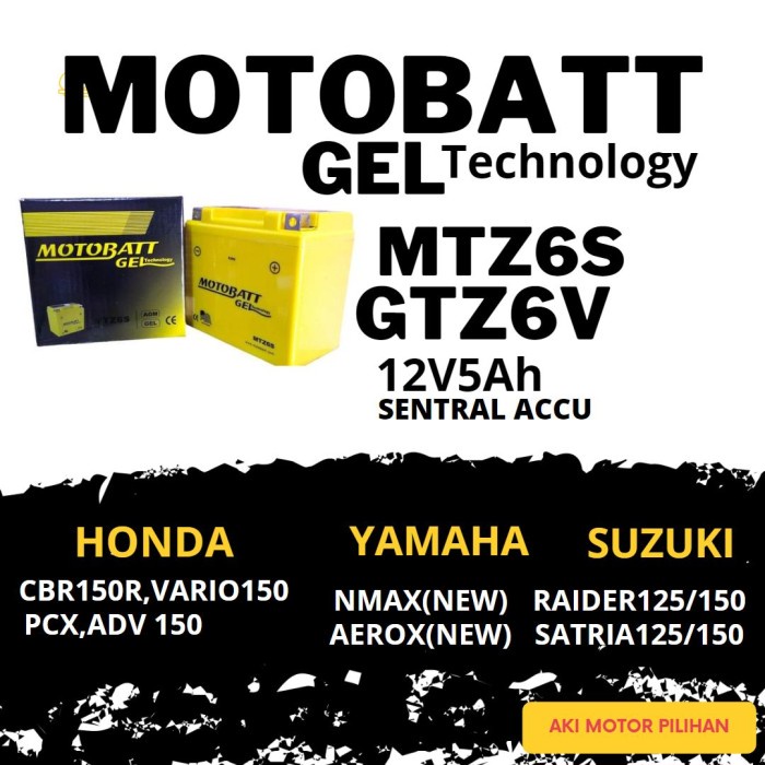 AKI MOTOR VARIO 125/150, SATRIA FU, CBR 150 GTZ7S MOTOBAT AKI KERING