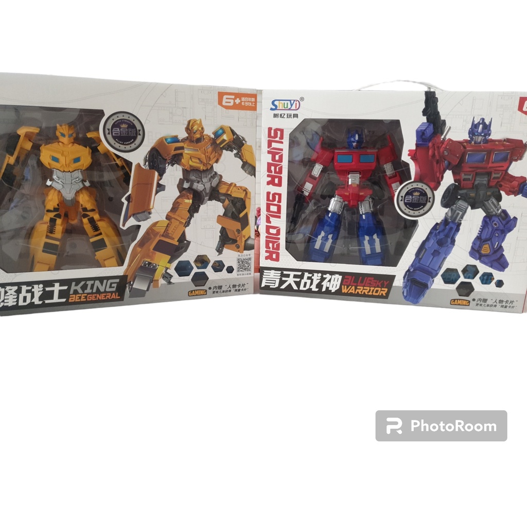 Robot TRANSFORMERS - Optimus Prime &amp; Bumblebee Z0102 Mainan Anak Robot Action Figure Transformers The Reformers dapat berubah jadi Mobil