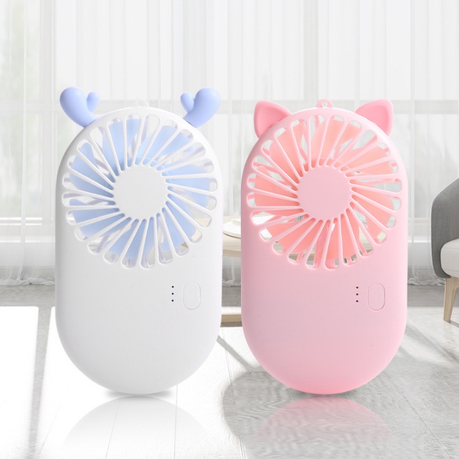 Kipas Angin Portable 2 in 1 Kipas Angin Cute Pocket Mini Fan USB Cooling / Fan Desktop Hand Held / Kipas Holder HP