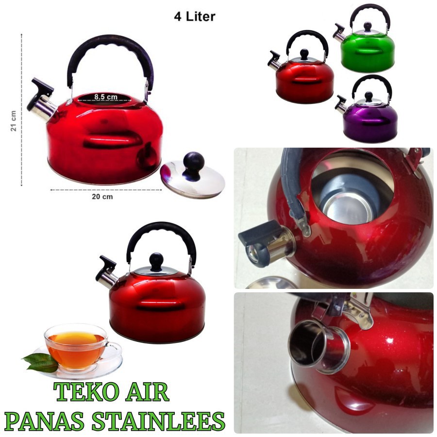 TEKO SIUL STAINLESS STEEL 3 LITER 4 LITER 5 LITER // TEKO BUNYI SIUL // KETTLE PELUIT STAINLESS STEEL GROSIR