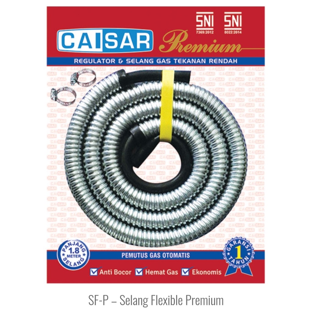 Caisar Regulator Meter + Selang Gas Flexible Premium 1,8 Meter