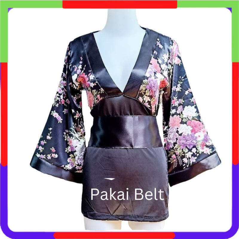 Baju Tidur Cosplay Jepang Lingerie Dress Tampilan Seperti Kimono  LK7339